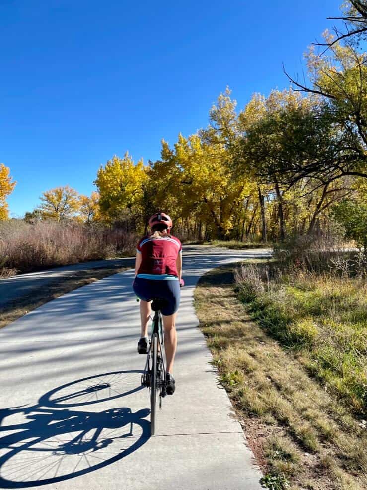 Wife out on the bike